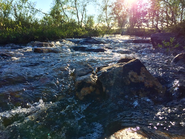 Virtaavat vesi Utsjoen retkeilyreitillä