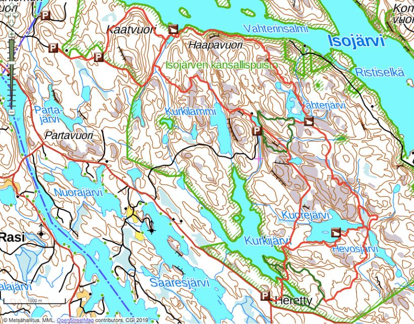 Isojärven kansallispuisto. Kuva: Retkikartta.fi